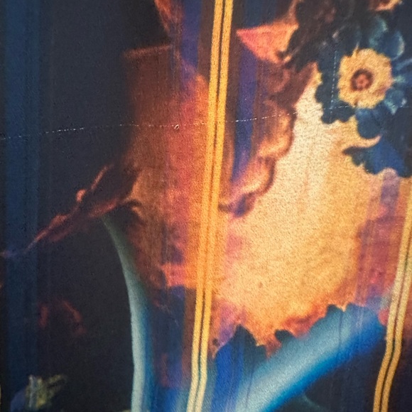 Sleeveless multicoloured long blouse. - Picture 9 of 12